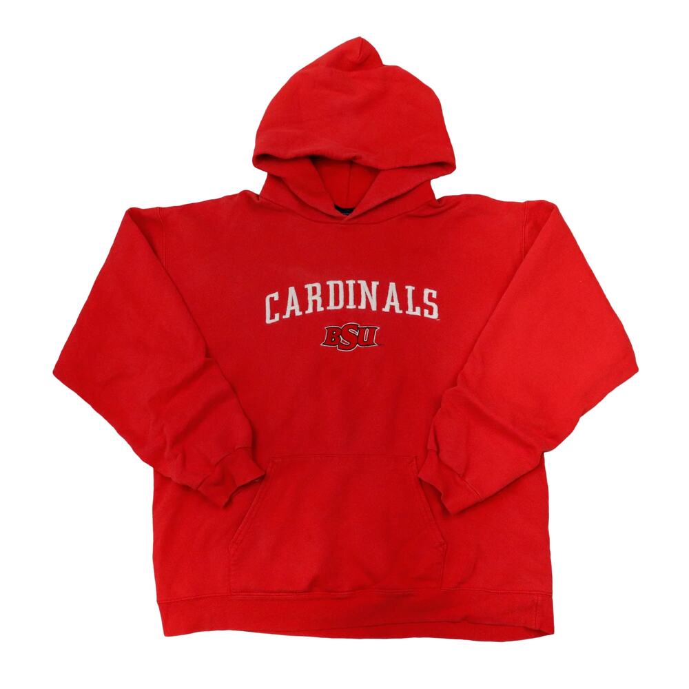 Vintage BSU Cardinals Red Hoodie Sweatshirt Size M